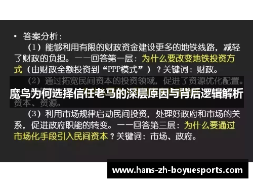 魔鸟为何选择信任老马的深层原因与背后逻辑解析 魔鸟为何选择信任老马的深层原因与背后逻辑解析